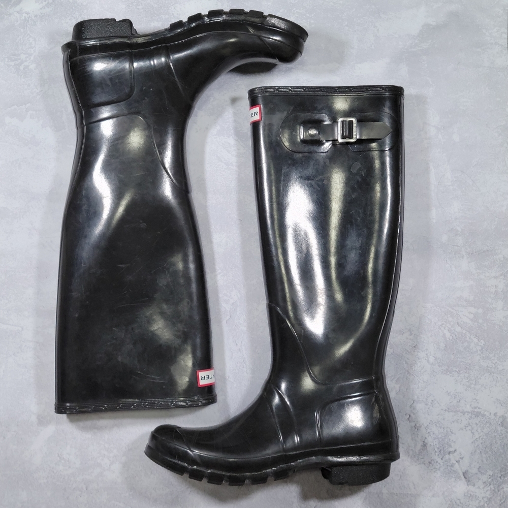 Hunter W23616 Original Gloss Tall Boots Black 9